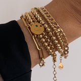 BIRTHSTONE INITIAL BRACELET