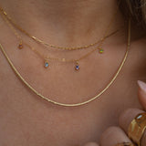 BIRTHSTONE DROP NECKLACE