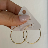 GOLD INFINITY EARRINGS (40 MM)