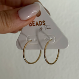 GOLD INFINITY EARRINGS (30 MM)