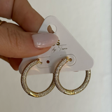 PAVÉ HOOP EARRINGS (40 MM)