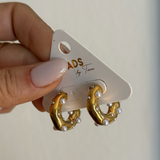 GOLD PEARL STUDDED EARRINGS