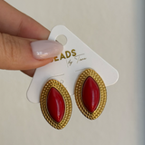 MARQUISE CARNELIAN EARRINGS