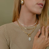 MARINA LINK PEARL NECKLACE
