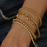 BEZEL BEAD TENNIS BRACELET