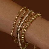 BEZEL BEAD TENNIS BRACELET