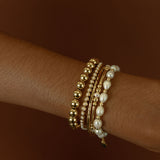 BEZEL PEARL TENNIS BRACELET