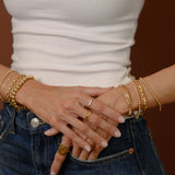 DIAMOND INLAY BANGLE BRACELET