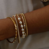 DIAMOND INLAY BANGLE BRACELET