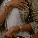 DIAMOND INLAY BANGLE BRACELET