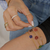 BIRTHSTONE BOUQUET BRACELET