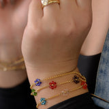 BIRTHSTONE BOUQUET BRACELET