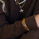 WHITE MOCHA GEMSTONE NECKLACE