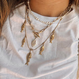 MARINA LINK PEARL NECKLACE