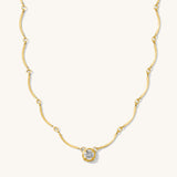 SOLITAIRE WAVE NECKLACE