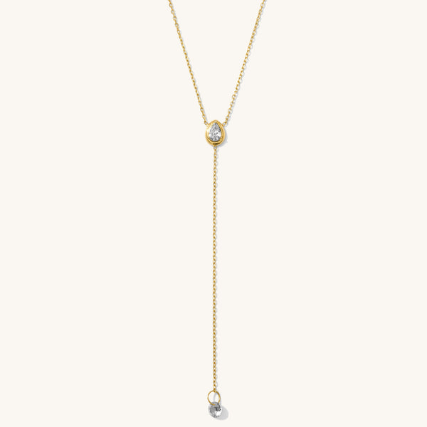 PEAR LARIAT NECKLACE