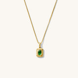 EMERALD BEZEL NECKLACE