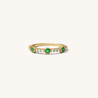 EMERALD DROP RING