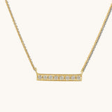 14K DIAMOND BAR NECKLACE
