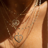 14K SHIMMER LACE NECKLACE