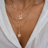 14K CURSIVE INITIAL NECKLACE