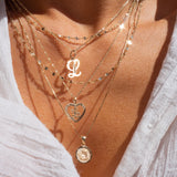 14K CURSIVE INITIAL NECKLACE