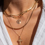 14K CORAZON INITIAL NECKLACE