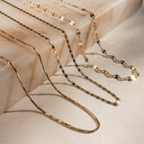 14K SHIMMER LACE NECKLACE