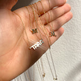 14K BLOCK INITIAL NECKLACE