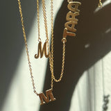 14K FANCY INITIAL NECKLACE