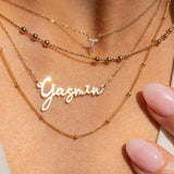 14K MINI DIAMOND INITIAL NECKLACE