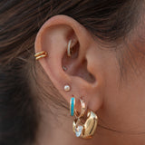 14K CAVIAR EARRING
