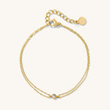 DOUBLE CHAIN DIAMOND BRACELET