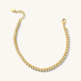 BEZEL PEARL TENNIS BRACELET