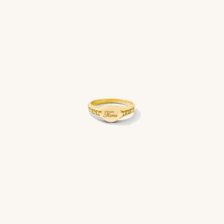 OVAL SIGNET ENGRAVABLE RING