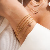 14K DIAMOND INITIAL BRACELET