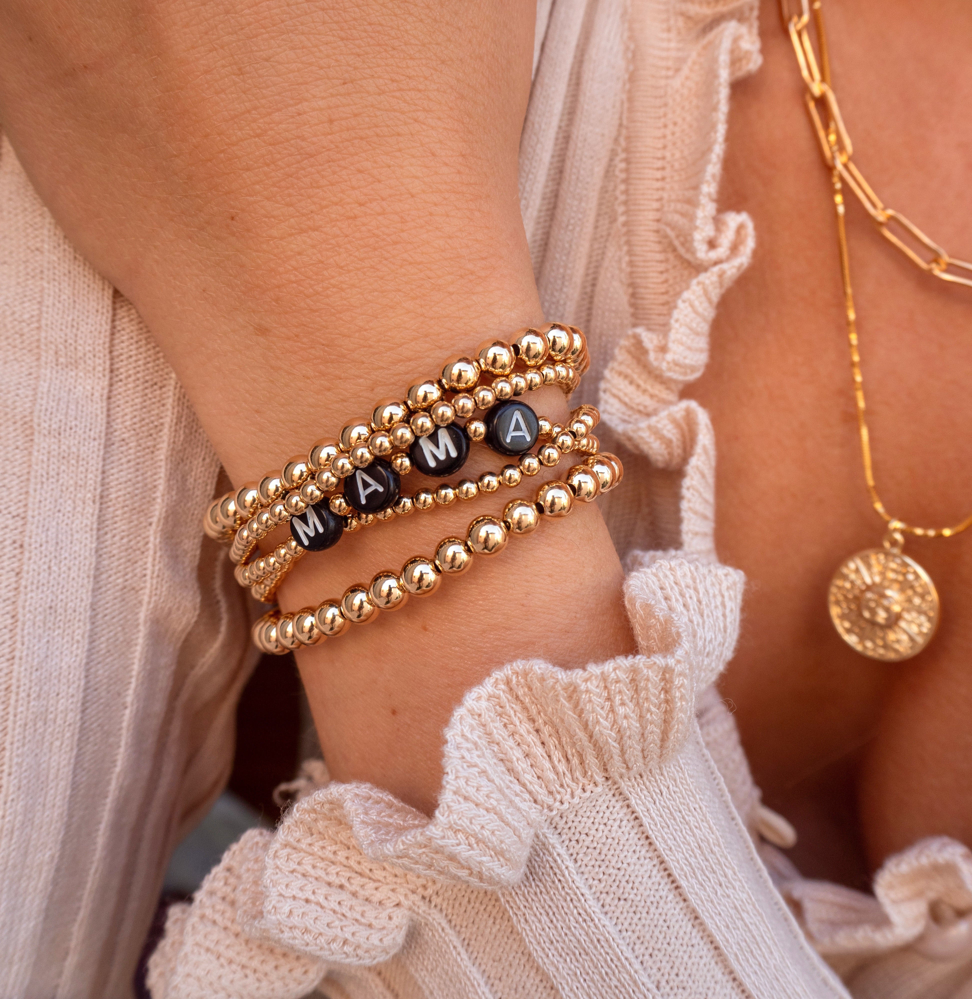 Gold Beads Bracelet  Gold earrings models, Gold bead bracelets, Beaded  bracelets